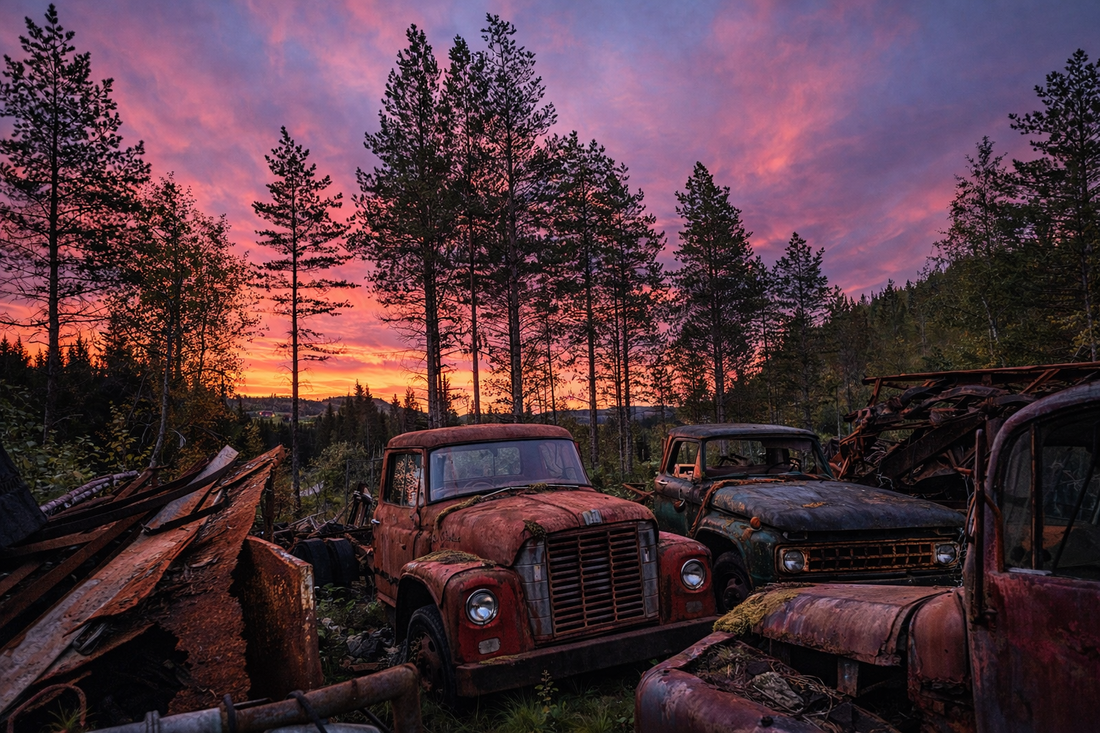Historic vehicle recovery during the Mancave Artisan expedition in northern Sweden