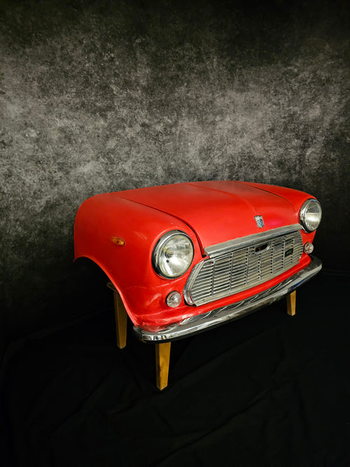 Austin Mini Bar – Automöbel aus Original-Oldtimerfront – Swiss Made Unikat