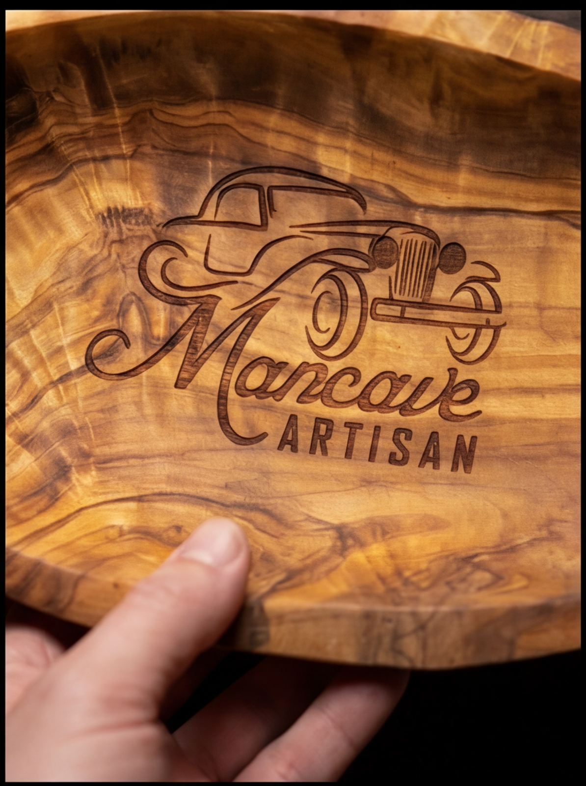 Mancave Artisan Olive Wood Bowl Set of 4