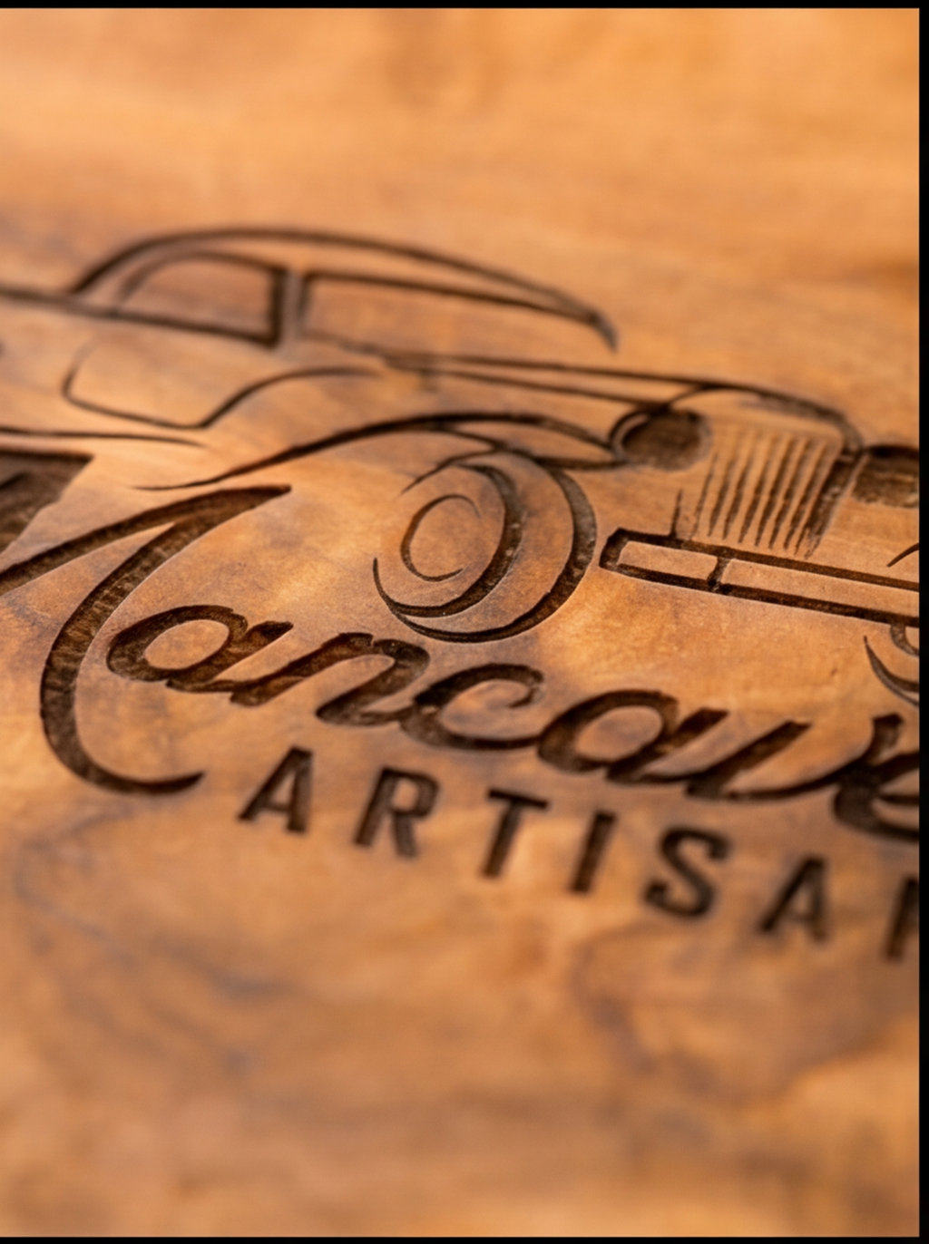 Mancave Artisan Olive Wood Beer Glass Coaster