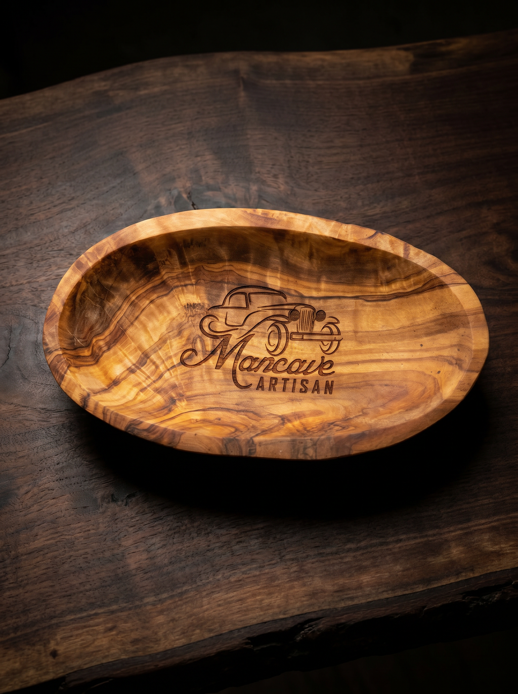 Mancave Artisan Olive Wood Bowl Set of 4