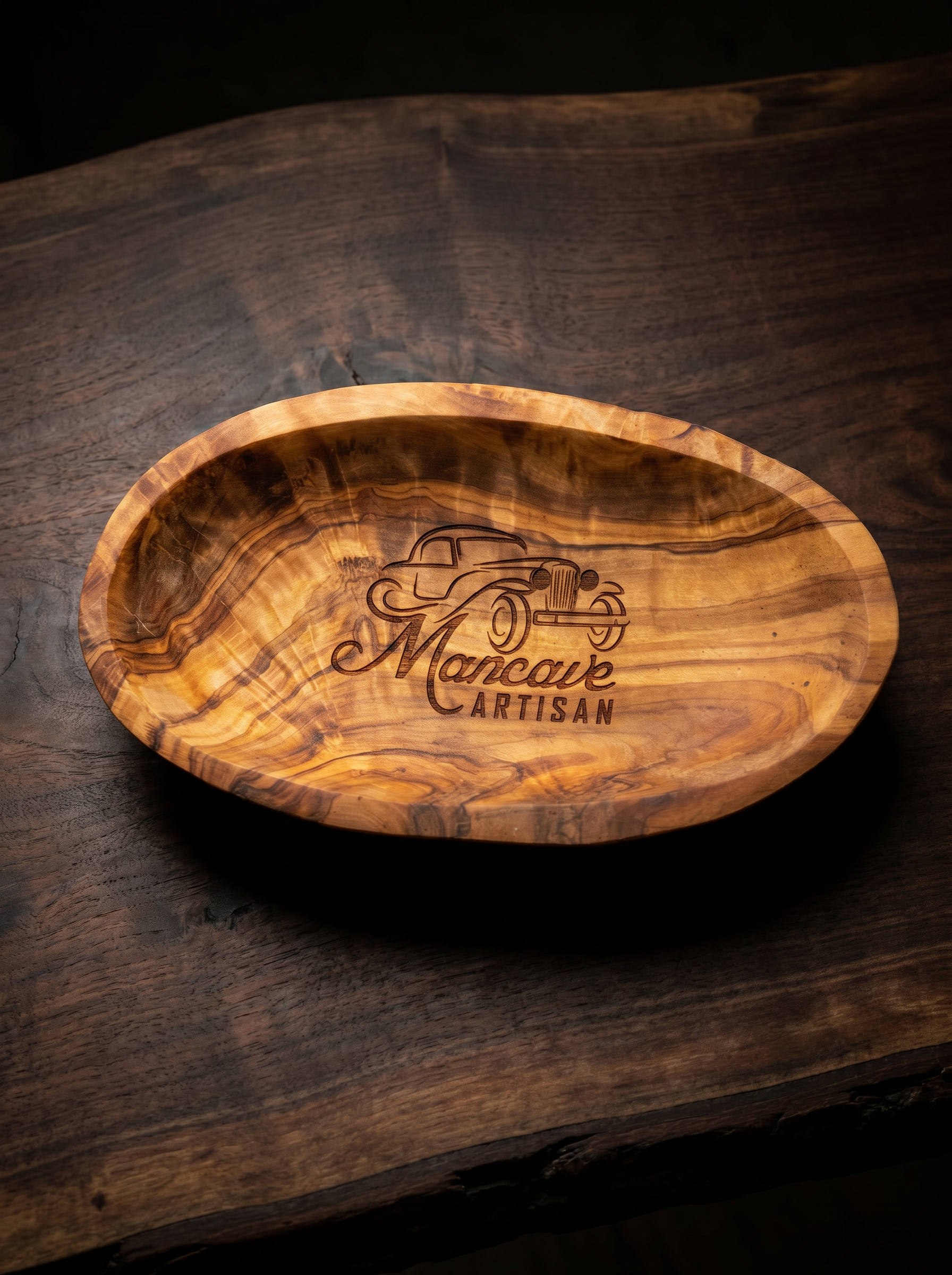 Mancave Artisan Olive Wood Bowl Set of 4